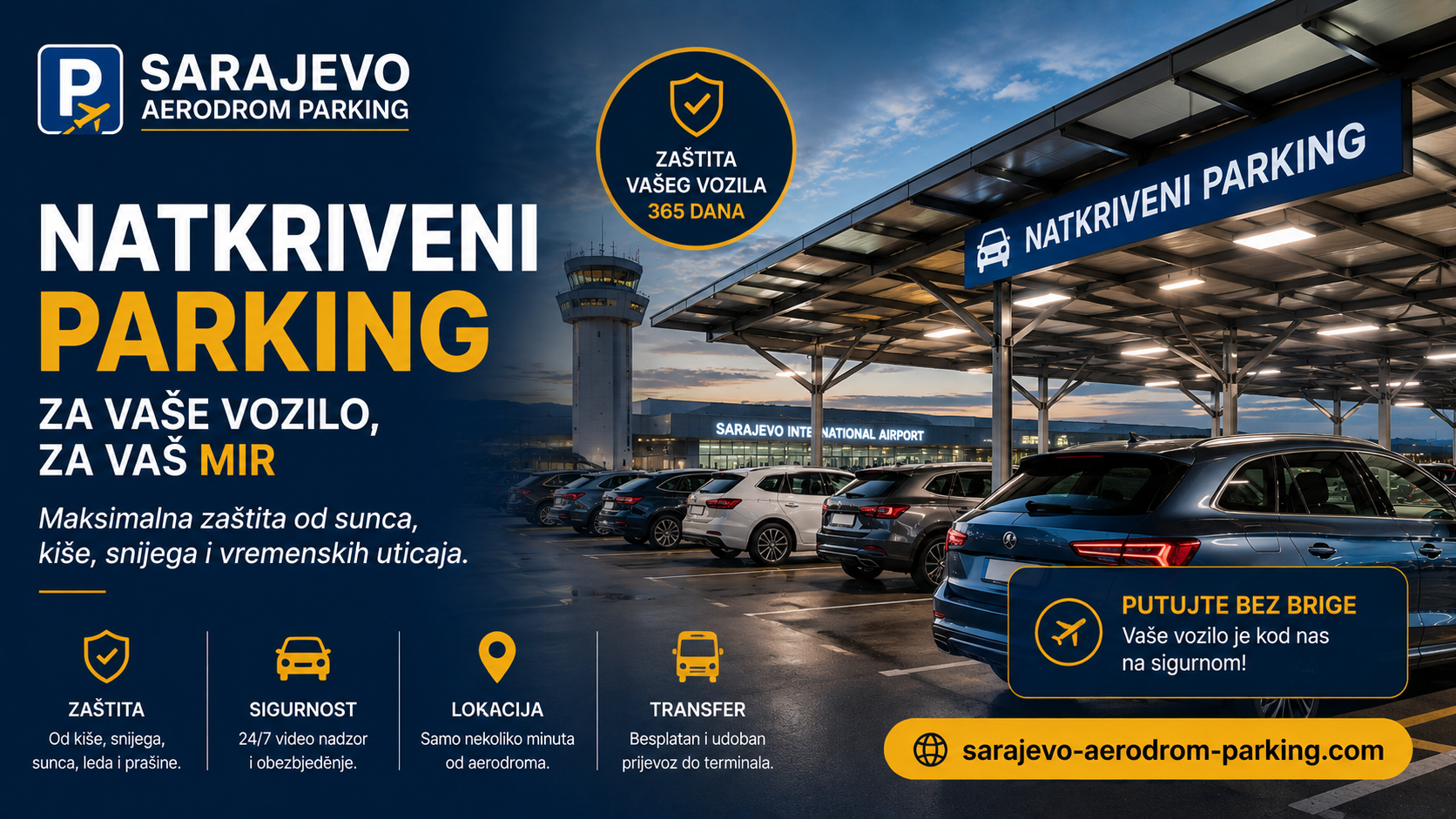 Covered Parking Sarajevo Airport – Protect Your Car While You Travel